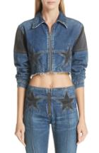 Women's Jean Atelier Toni Crop Star Denim Jacket - Blue