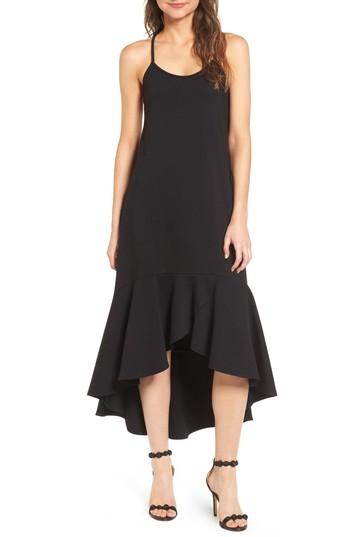 Women's Leith Ruffle Midi Dress - Black