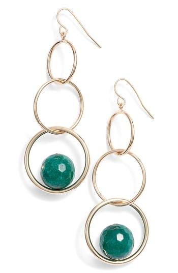 Women's Halogen Chainlink Stone Drop Earrings