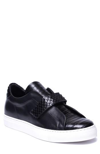 Men's Jared Lang Sergio Laceless Strapped Sneaker Eu - Black