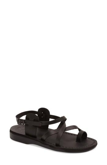 Women's Jerusalem Sandals 'the Good Shepard' Strappy Sandal Us / 37eu - Black