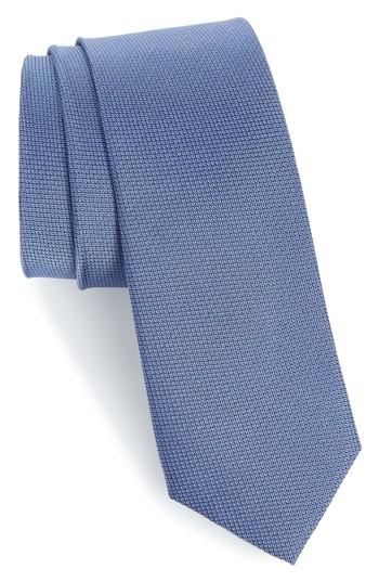 Men's Calibrate Eternity Unsolid Solid Silk Skinny Tie, Size - Blue