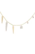 Women's Meira T Diamond Spike Dangle Charm Necklace