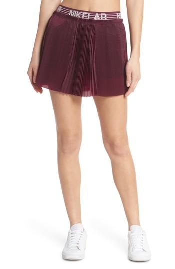 Women's Nike Nikelab Collection Dri-fit Tennis Skirt - Burgundy