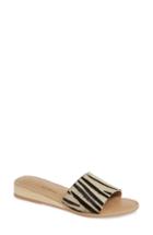 Women's Coconuts By Matisse Tiki Genuine Calf Hair Slide Sandal M - White