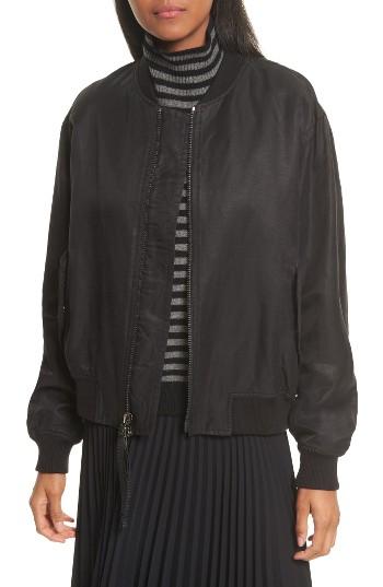 Women's Vince Bomber Jacket - Black