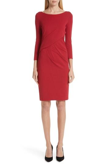 Women's Emporio Armani Asymmetrical Waist Sheath Dress Us / 36 It - Blue