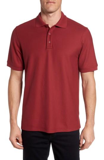 Men's Nordstrom Men's Shop 'classic' Regular Fit Pique Polo, Size - Red