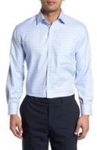 Men's Nordstrom Men's Shop Classic Fit No-iron Check Dress Shirt .5 33 - Blue