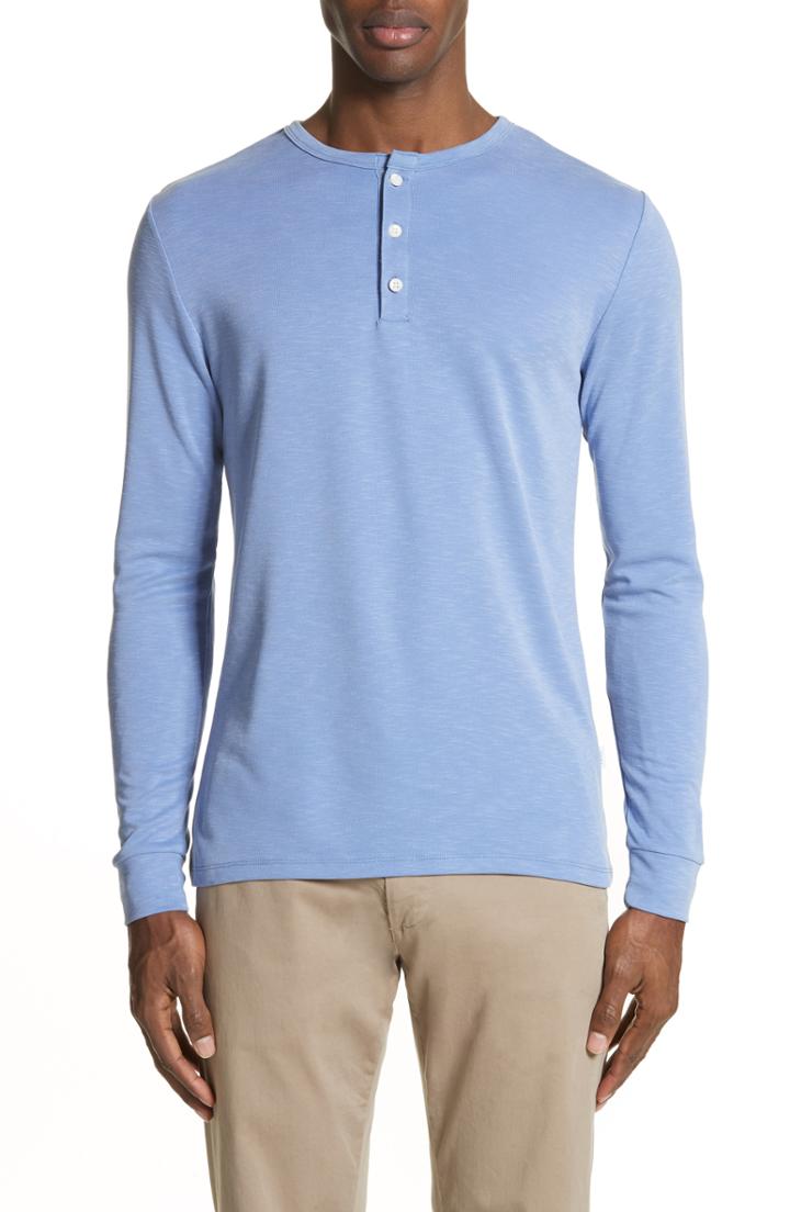 Men's Onia Miles Henley - Blue/green