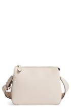 Burberry Helmsley House Check Leather Crossbody Bag - White