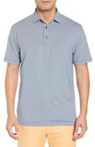 Men's Peter Millar Jubilee Stripe Jersey Polo, Size - Blue