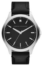 Men's Ax Armani Exchange Leather Strap Watch, 46mm