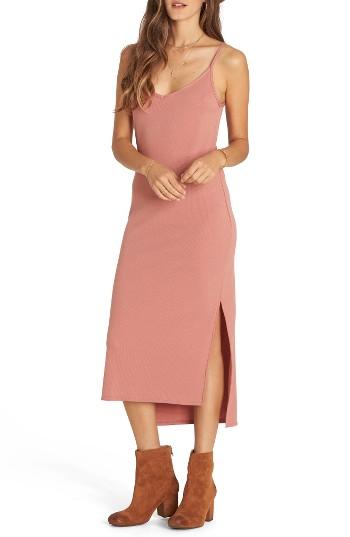 Women's Billabong Great News Midi Dress - Pink