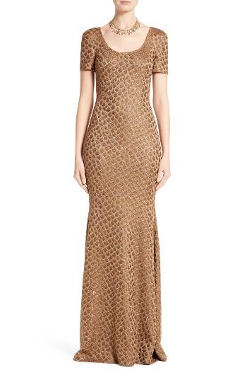 Women's St. John Collection Sequin Panthera Knit Gown
