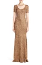 Women's St. John Collection Sequin Panthera Knit Gown