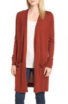 Women's Halogen Long Open Cardigan - Metallic