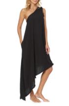 Women's Red Carter One-shoulder Maxi Cover-up Dress - Black