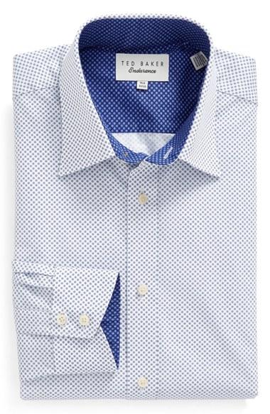 Men's Ted Baker London 'archane' Trim Fit Dot Dress Shirt
