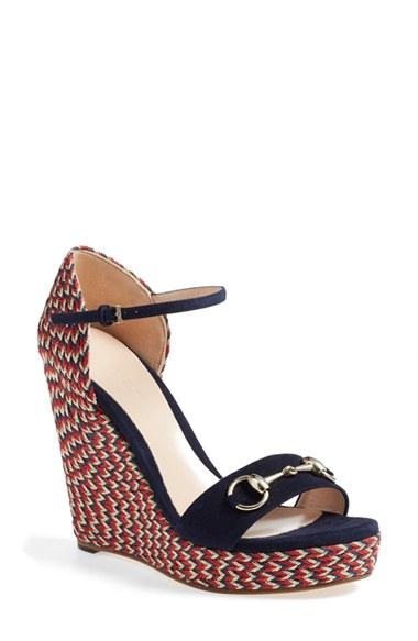 Women's Gucci 'carolina' Espadrille Wedge Sandal