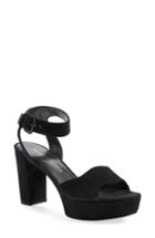 Women's Stuart Weitzman 'real Deal' Platform Sandal M - Black