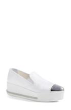 Women's Miu Miu Metal Cap Toe Platform Sneaker Us / 39eu - Metallic