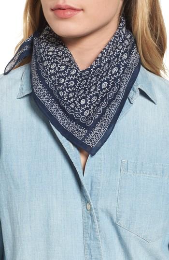 Women's Madewell Washed Bandana, Size - Blue