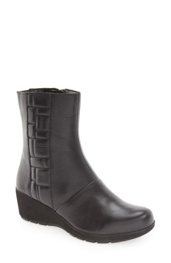 Women's Aetrex 'jane' Wedge Bootie Eu - Black