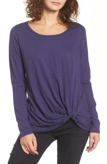 Women's Bp. Twist Hem Tee, Size - Purple
