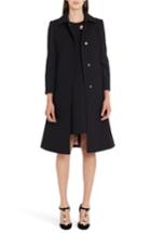 Women's Dolce & Gabbana Stretch Wool Crepe Coat Us / 44 It - Black