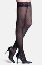 Women's Insignia By Sigvaris 'starlet' Diamond Pattern Compression Thigh Highs, Size C - Black