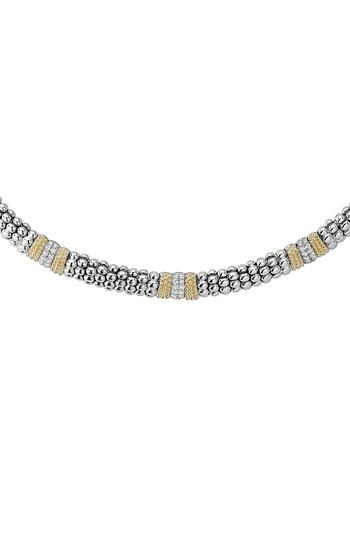 Women's Lagos Diamond Lux Triple Station Collar Necklace