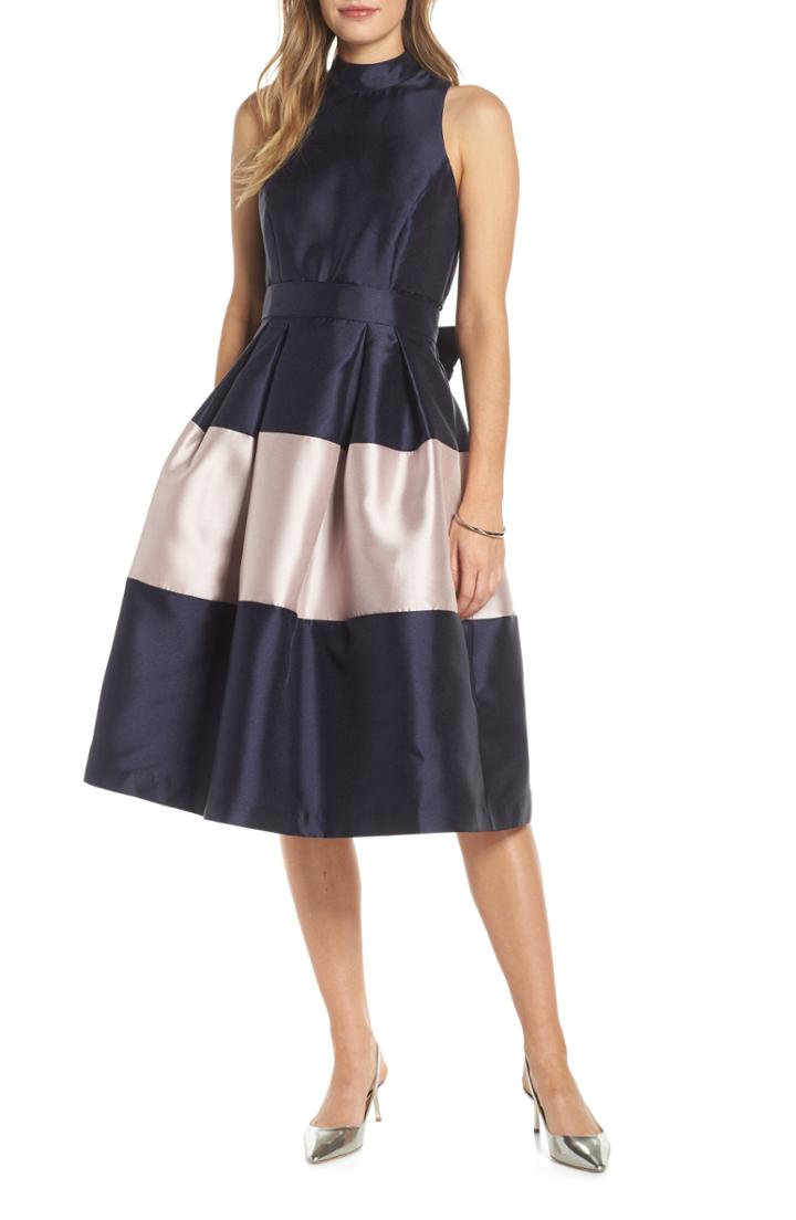 Women's 1901 Colorblock Fit & Flare Dress - Blue
