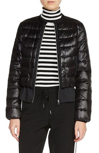 Women's Maje Peplum Ruffle Lightweight Down Jacket