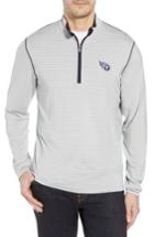 Men's Cutter & Buck Meridian - Tennessee Titans Regular Fit Half Zip Pullover - Blue