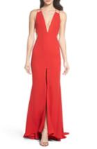 Women's Fame & Partners Surreal Dreamer Cutout Gown - Red