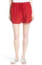 Women's Robert Rodriguez Silk Shorts - Red
