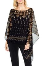 Women's Vince Camuto Deco Highlights Panel Print Top - Black
