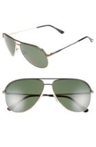Women's Tom Ford 'erin' 61mm Aviator Sunglasses - Black/ Other/ Green