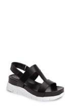 Women's Cole Haan Zerogrand T-strap Sandal .5 B - Black