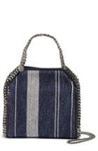 Stella Mccartney Mini Falabella Linen Weave Faux Leather Crossbody Bag -
