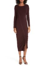 Women's Milly Diagonal Ruched Tunnel Dress, Size - Burgundy