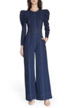 Women's Ulla Johnson Dawn Puff Shoulder Denim Jumpsuit