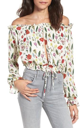 Women's Stone Cold Fox Savona Off The Shoulder Silk Blouse