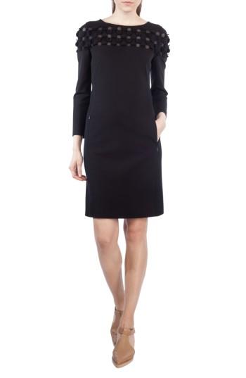 Women's Akris Punto Cutout Dot Shift Dress - Black