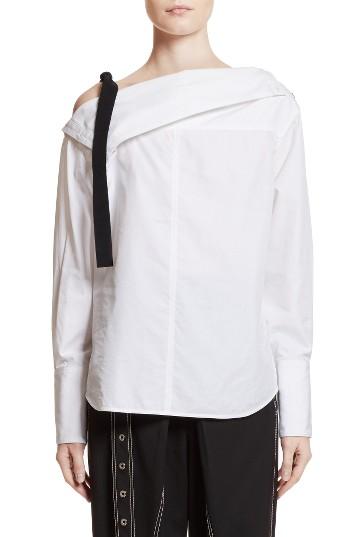 Women's Proenza Schouler Asymmetrical Cold Shoulder Top