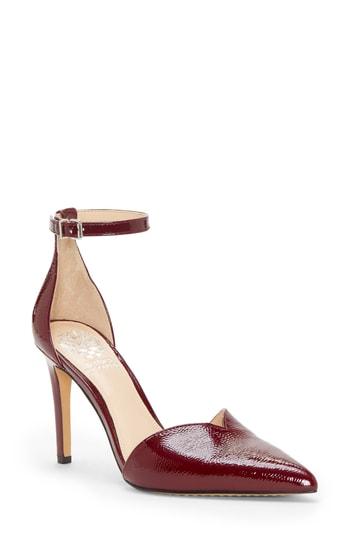 Women's Vince Camuto Ankle Strap Pump M - Burgundy