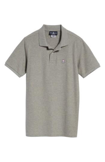 Men's Psycho Bunny The Classic Pique Polo - Grey
