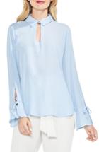 Women's Vince Camuto Flare Cuff Keyhole Blouse - Blue
