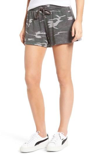 Women's Pam & Gela Camo Knit Shorts, Size - Green